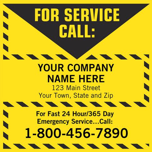 For Service Call Label
