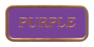 Purple Ink on Bronze Foil