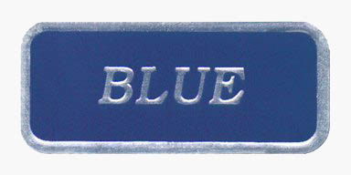 Blue Ink on Silver Foil