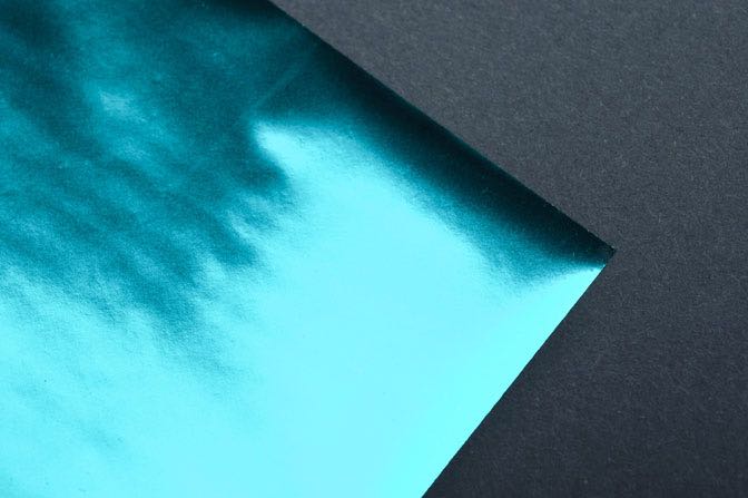 Teal Foil Sample