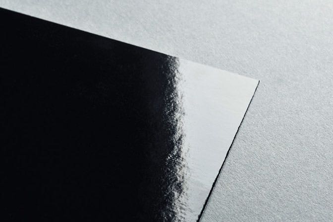 Black Glaskote Business Card Stock
