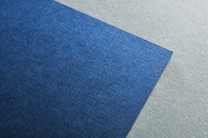 Navy Linen Business Card Stock
