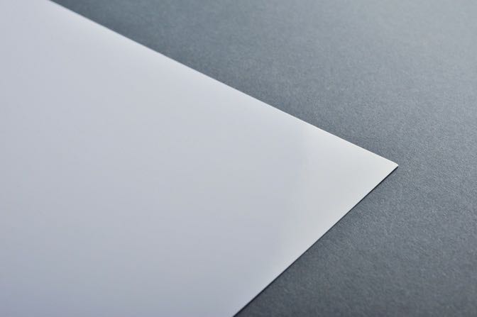 White Glaskote Business Card Stock