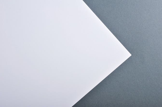 White Raglan Business Card Stock