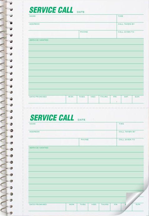 Service Call Book