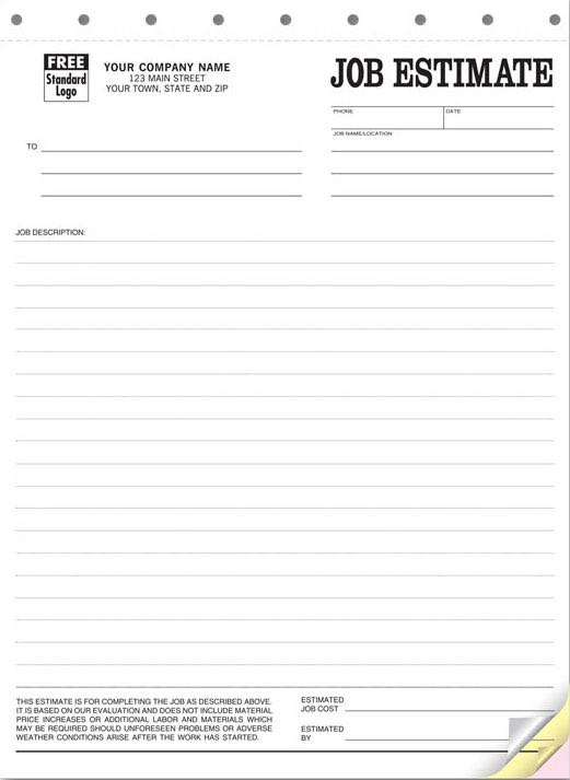 Job Estimate Form