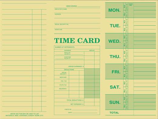 Weekly Time Cards