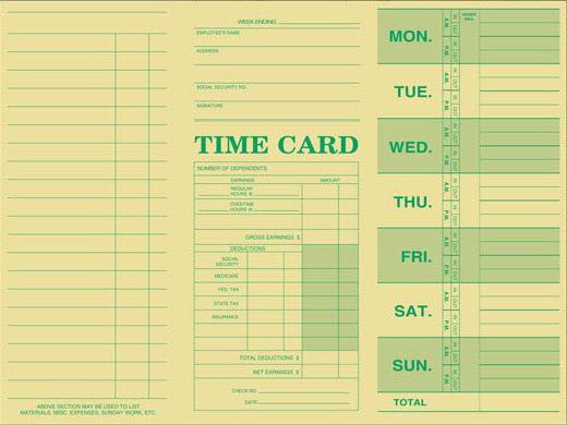 Weekly Time Card