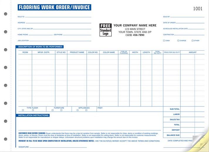Flooring Work Order / Invoice