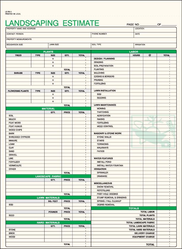 Landscaping Estimate