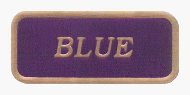 Blue Ink on Bronze Foil