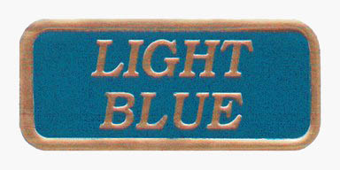 Light Blue Ink on Bronze Foil
