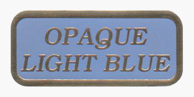Opaque Light Blue Ink on Bronze Foil