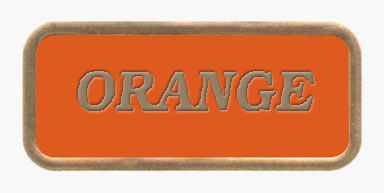Orange Ink on Bronze Foil