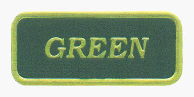 Green Ink on Gold Foil