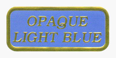 Opaque Light Blue Ink on Gold Foil