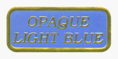 Opaque Light Blue Ink on Gold Foil