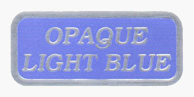Opaque Light Blue Ink on Silver Foil