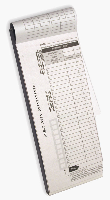 Booked Deposit Slip Sample