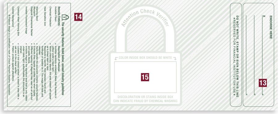 Back of Check Security Features