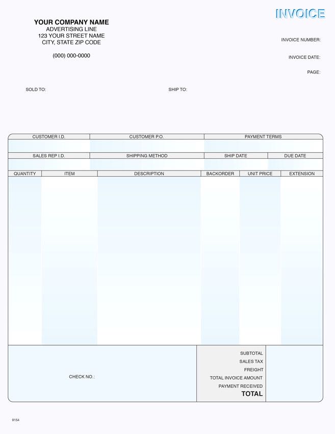 Peachtree Windows Product Invoice