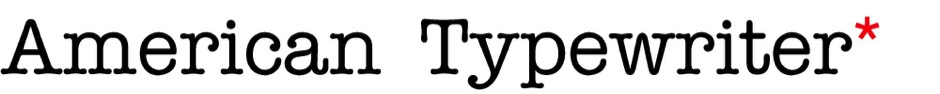 American Typewriter Typeface