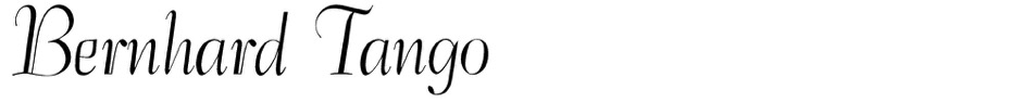 Bernhard Tango Typeface