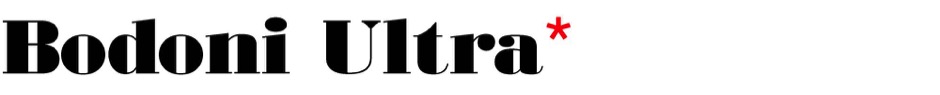 Bodoni Ultra Typeface
