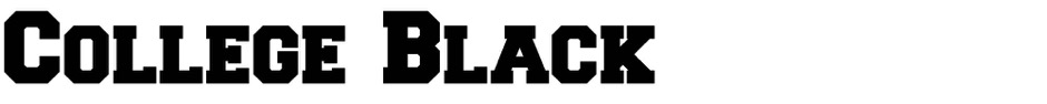 College Black Typeface
