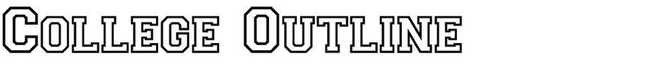 College Outline Typeface