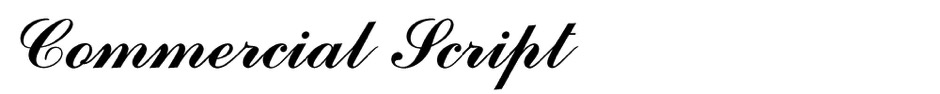 Commercial Script Typeface