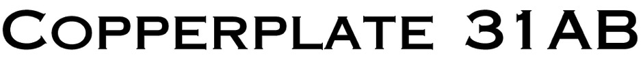 Copperplate 31AB Typeface