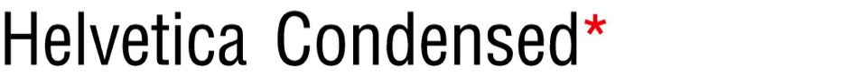 Helvetica Condensed Typeface