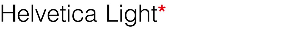 Helvetica Light Typeface