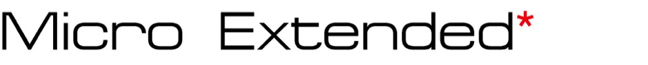 Micro Extended Typeface