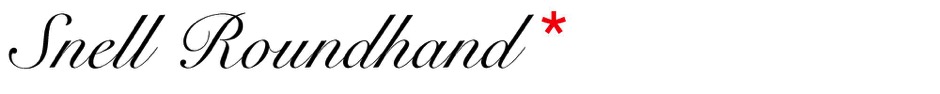 Snell Roundhand Typeface