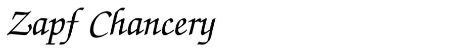 Zapf Chancery Typeface