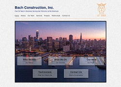 Bach Construction, Inc. website