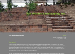 Van Winden Landscaping, Inc. website